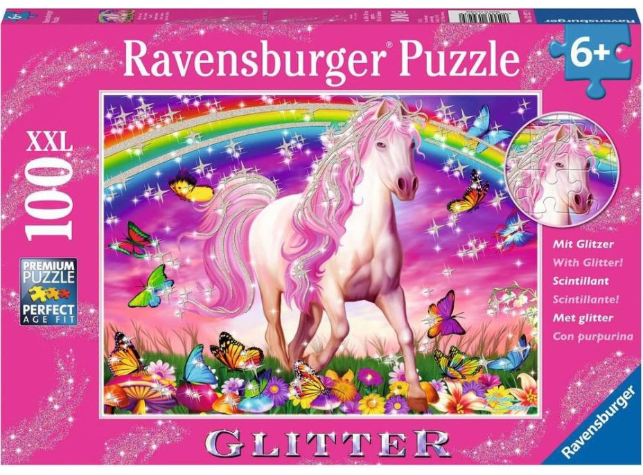 RAVENSBURGER Třpytivé puzzle Kůň ve snu XXL 100 dílků