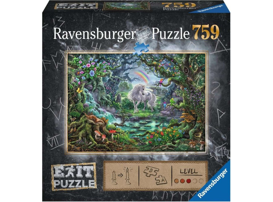 RAVENSBURGER Únikové EXIT puzzle Jednorožec 759 dílků