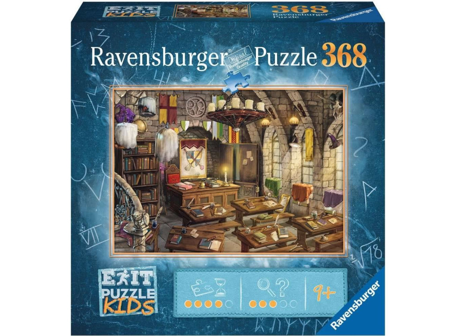 RAVENSBURGER Únikové EXIT puzzle Kids Kouzelnická škola 368 dílků