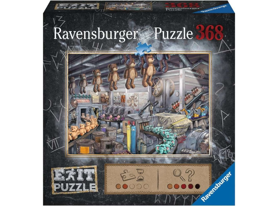 RAVENSBURGER Únikové EXIT puzzle Továrna na hračky 368 dílků