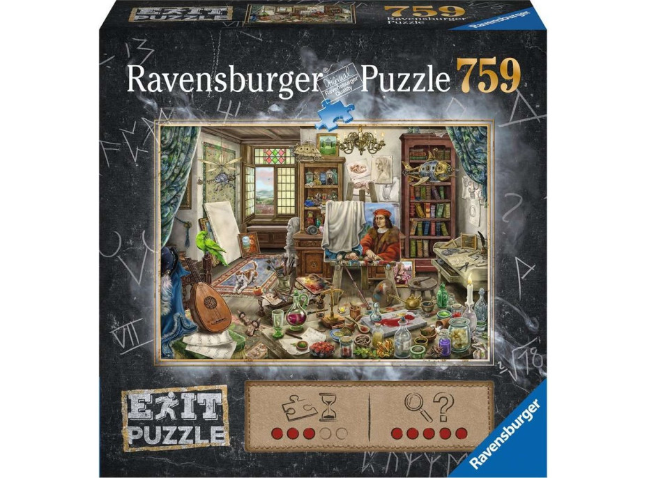RAVENSBURGER Únikové EXIT puzzle Umělecké studio 759 dílků