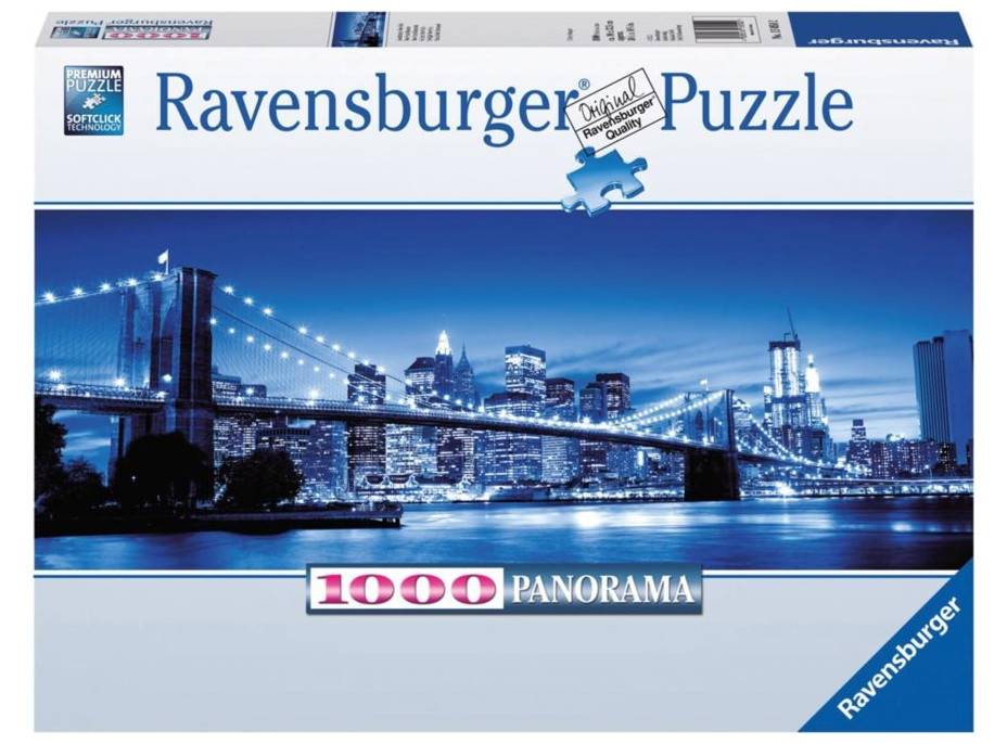 RAVENSBURGER Panoramatické puzzle Zářivý New York 1000 dílků