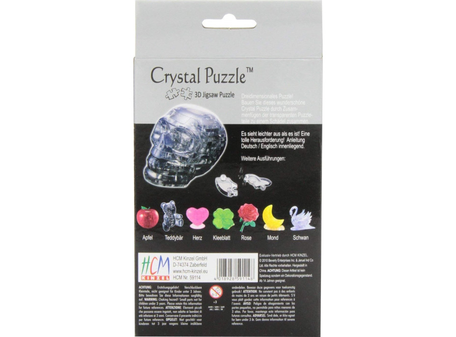 HCM KINZEL 3D Crystal puzzle Lebka 49 dílků