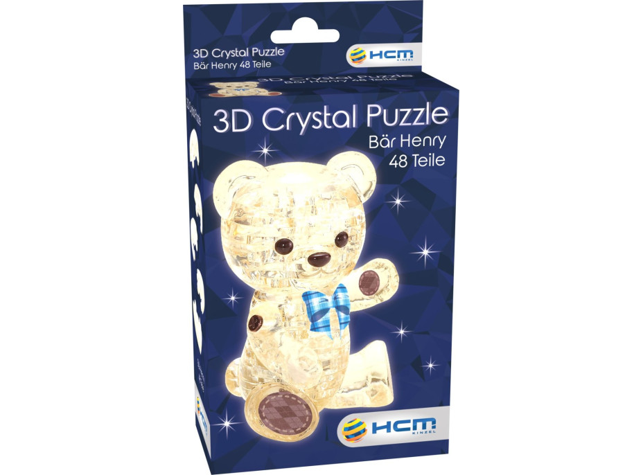 HCM KINZEL 3D Crystal puzzle Medvídek Henry 48 dílků