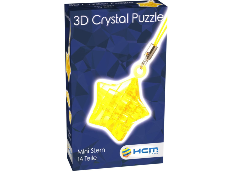 HCM KINZEL 3D Crystal puzzle přívěsek Mini hvězda 14 dílků