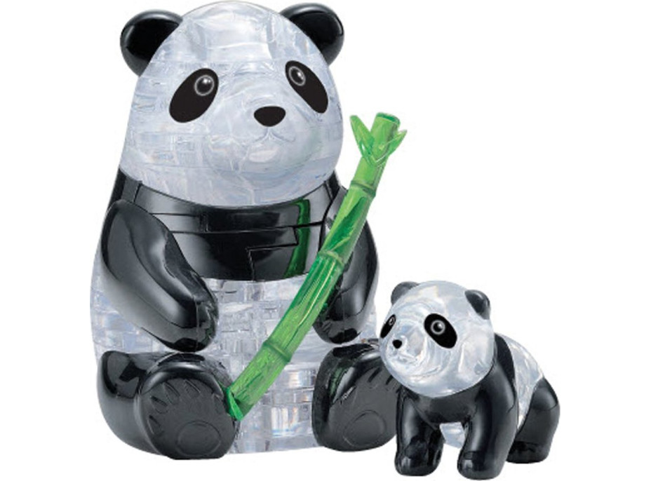 HCM KINZEL 3D Crystal puzzle Panda s mládětem 51 dílků