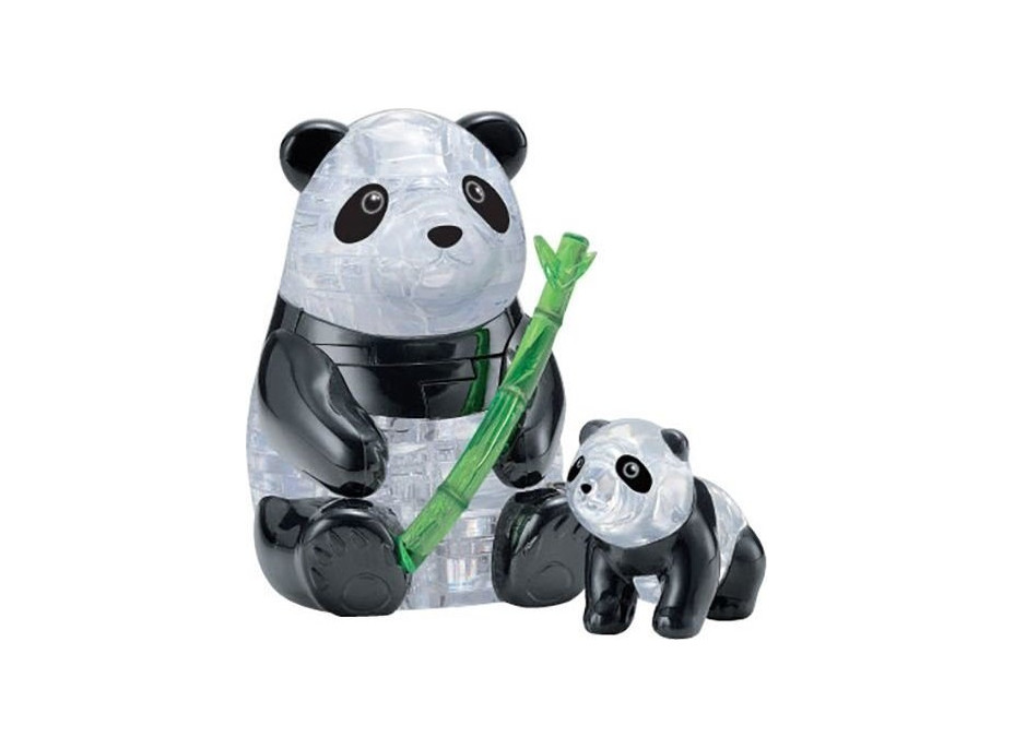 HCM KINZEL 3D Crystal puzzle Panda s mládětem 51 dílků