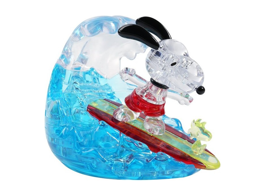 HCM KINZEL 3D Crystal puzzle Surfující Snoopy 41 dílků