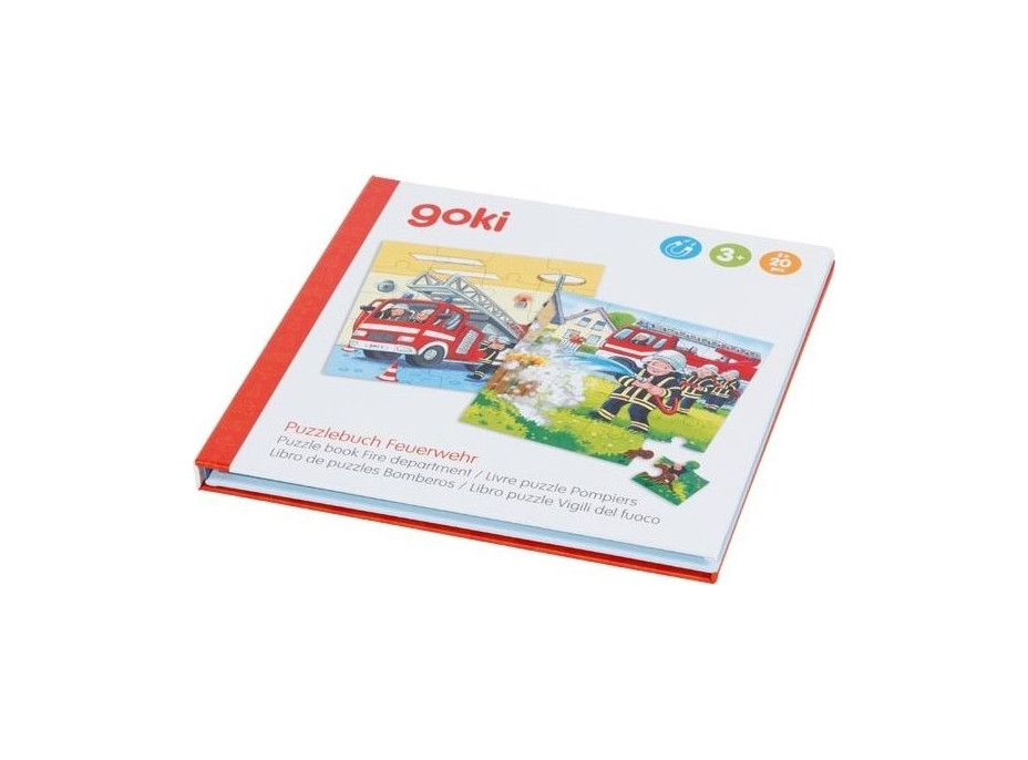 GOKI Magnetická puzzle kniha Hasičský sbor 2x20 dílků