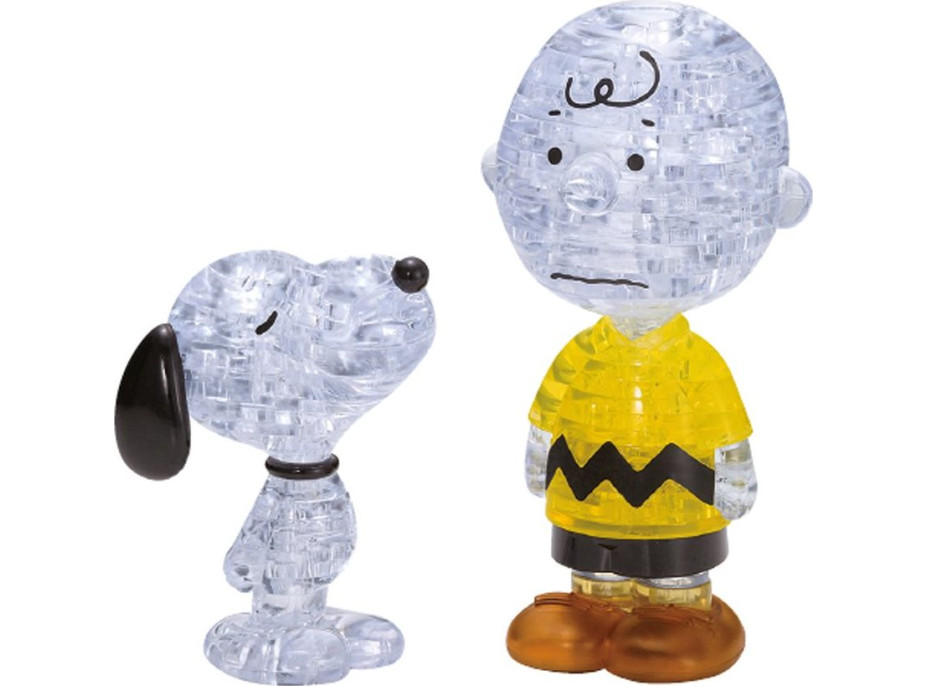 HCM KINZEL 3D Crystal puzzle Snoopy a Charlie Brown 77 dílků