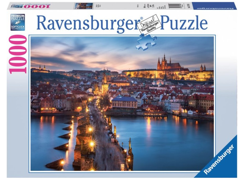 RAVENSBURGER Puzzle Noční Praha, Česká republika 1000 dílků