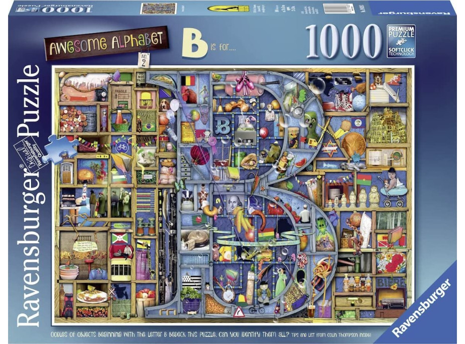 RAVENSBURGER Puzzle Úžasná abeceda - písmeno B 1000 dílků