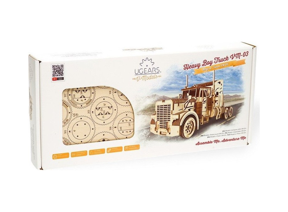 UGEARS 3D puzzle Heavy Boy kamion VM-03, 541 dílků