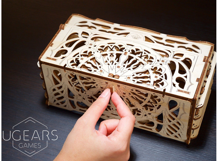 UGEARS 3D puzzle Karetní stojánek 77 dílků