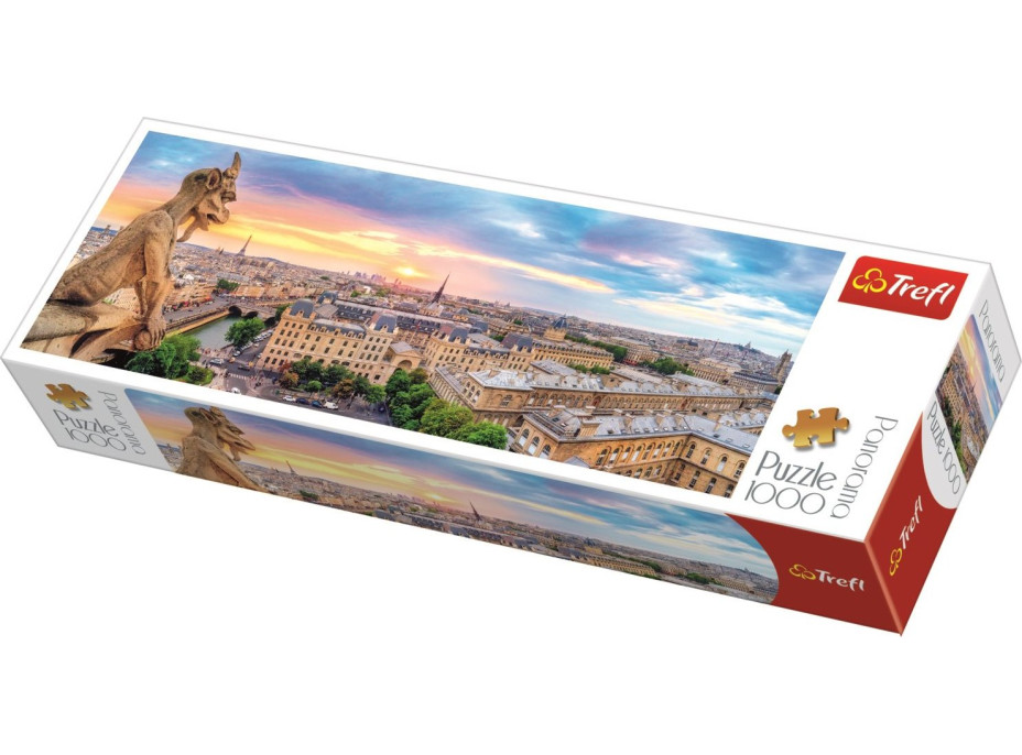 TREFL Panoramatické puzzle Výhled z katedrály Notre-Dame 1000 dílků