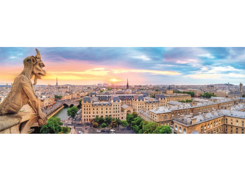 TREFL Panoramatické puzzle Výhled z katedrály Notre-Dame 1000 dílků