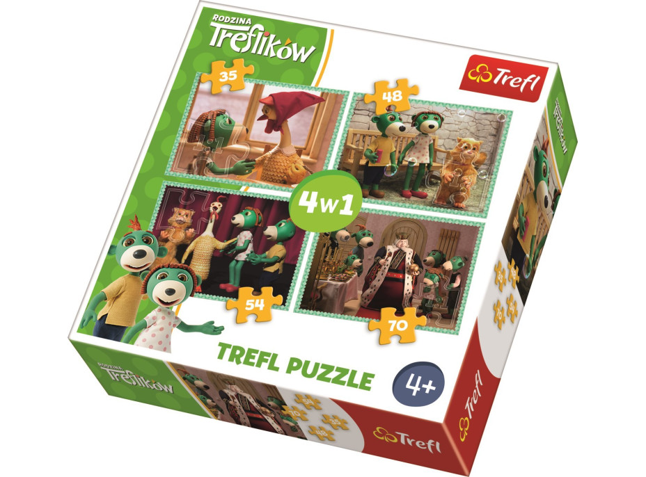 Puzzle Treflíci 4v1 (35,48,54,70 dílků)