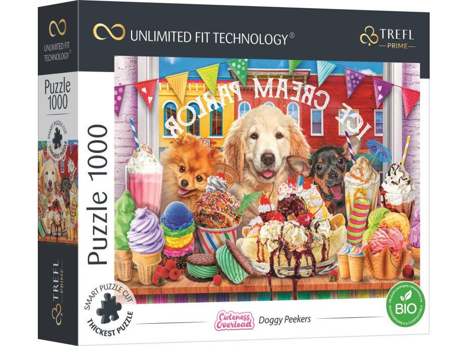 TREFL Puzzle UFT Cuteness Overload: Pejsci před cukrárnou 1000 dílků