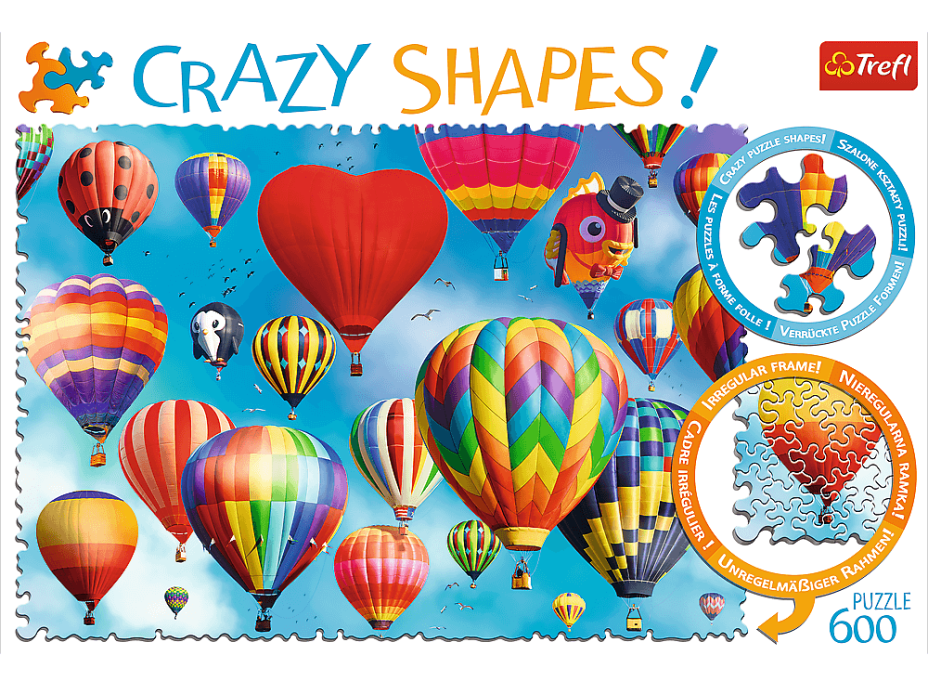 TREFL Crazy Shapes puzzle Barevné balony 600 dílků