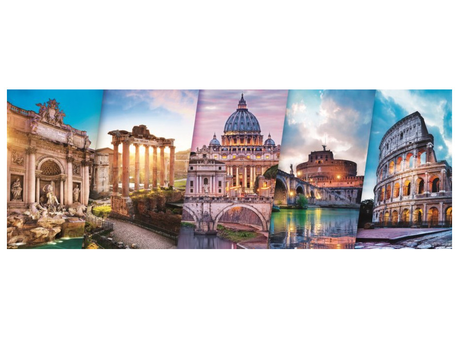 TREFL Panoramatické puzzle Cestování po Itálii 500 dílků