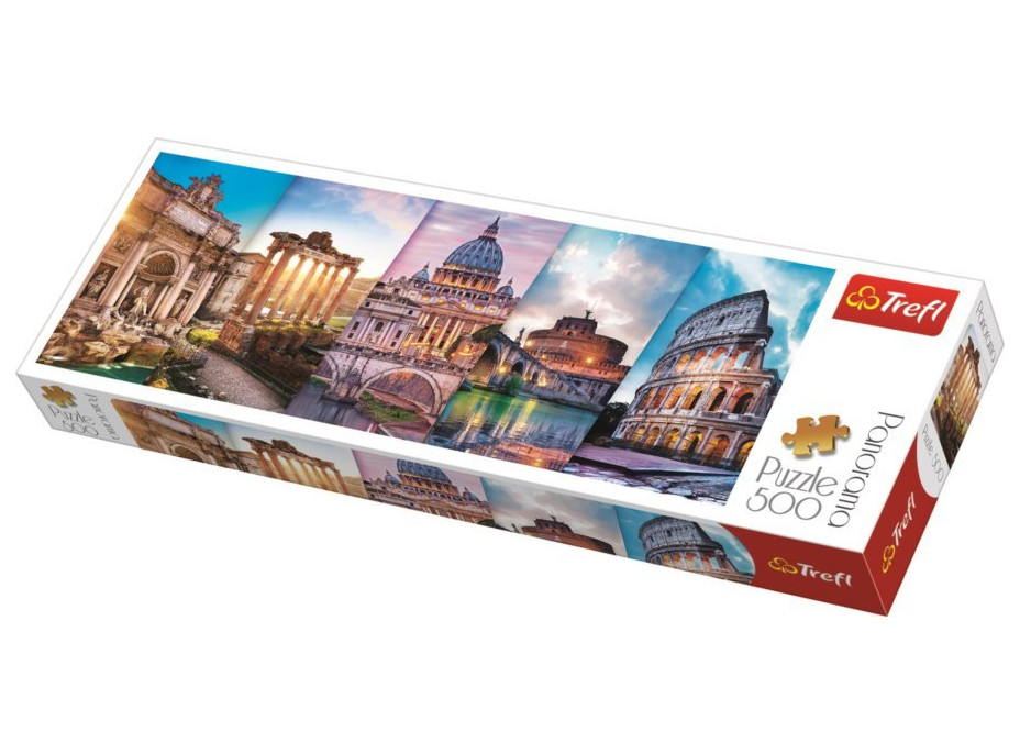 TREFL Panoramatické puzzle Cestování po Itálii 500 dílků