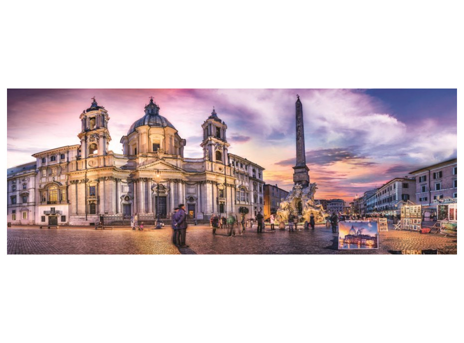 TREFL Panoramatické puzzle Piazza Navona, Řím 500 dílků