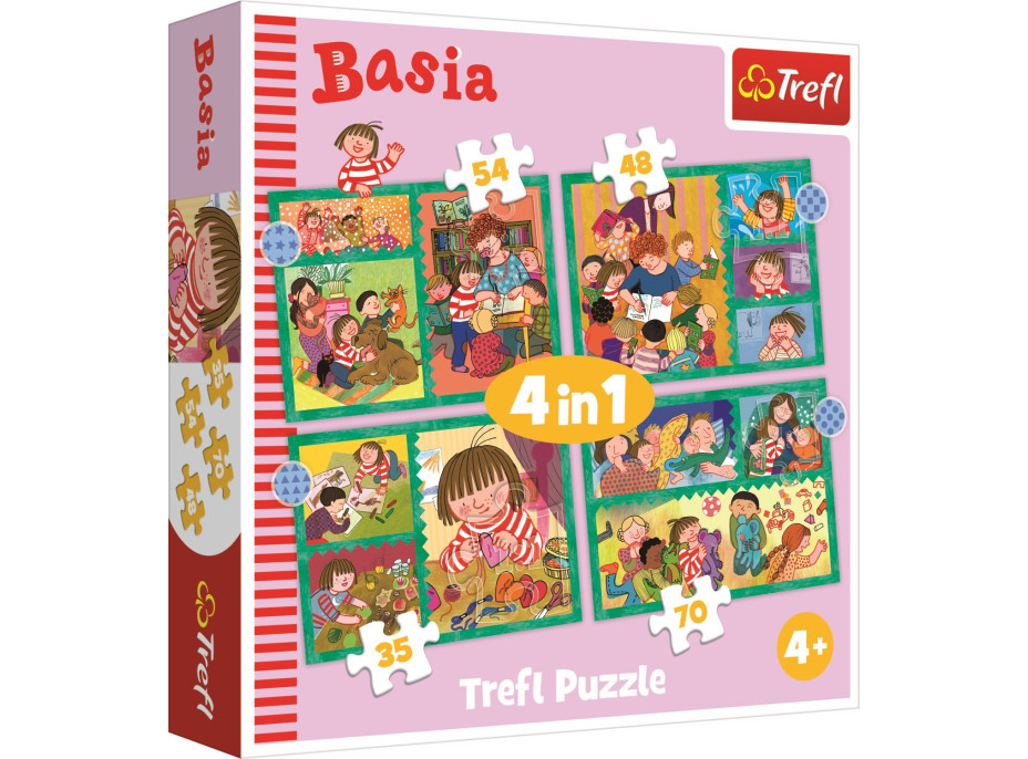 TREFL Puzzle Basia 4v1 (35,48,54,70 dílků)