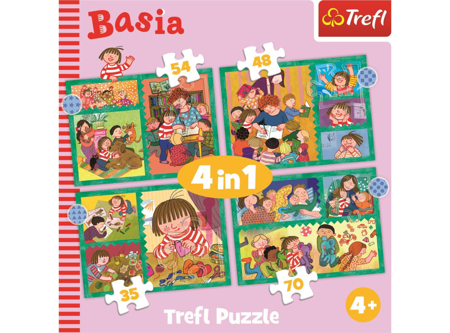 TREFL Puzzle Basia 4v1 (35,48,54,70 dílků)