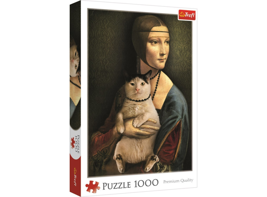 TREFL Puzzle Dáma s kočkou 1000 dílků