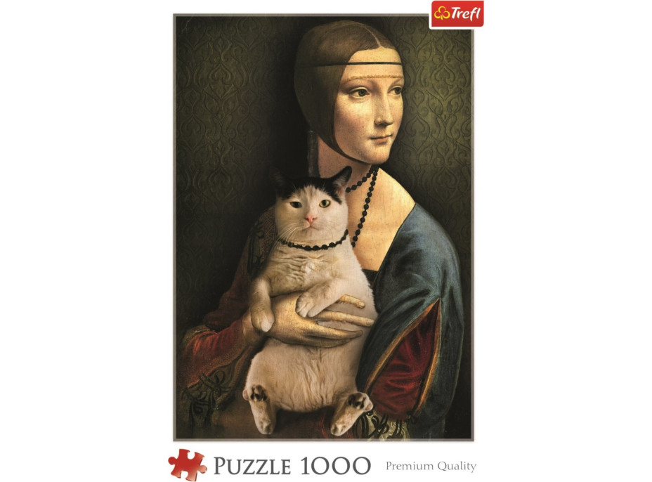 TREFL Puzzle Dáma s kočkou 1000 dílků