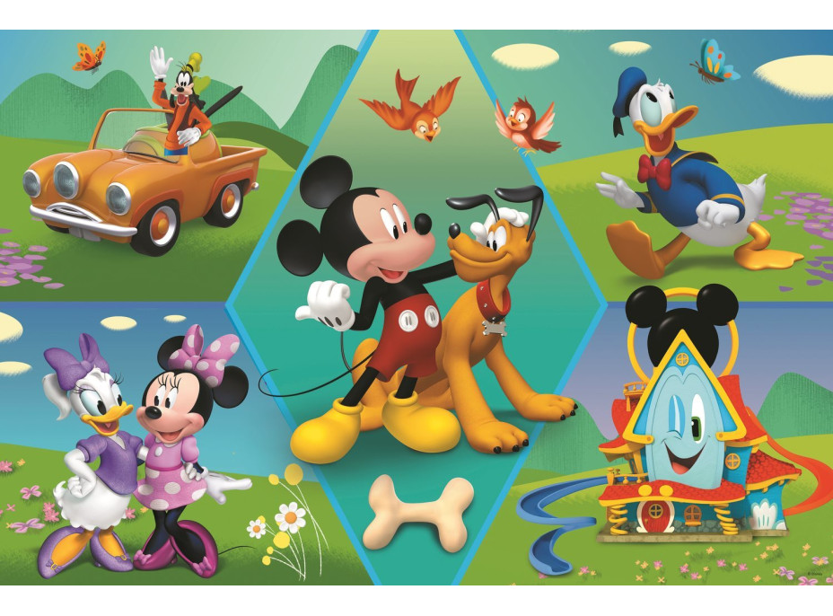 TREFL Puzzle Super Shape XXL Mickey Mouse: Zábava 60 dílků