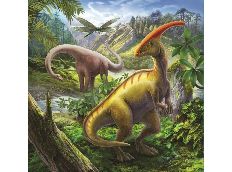 TREFL Puzzle Neobyčejný svět dinosaurů 3v1 (20,36,50 dílků)