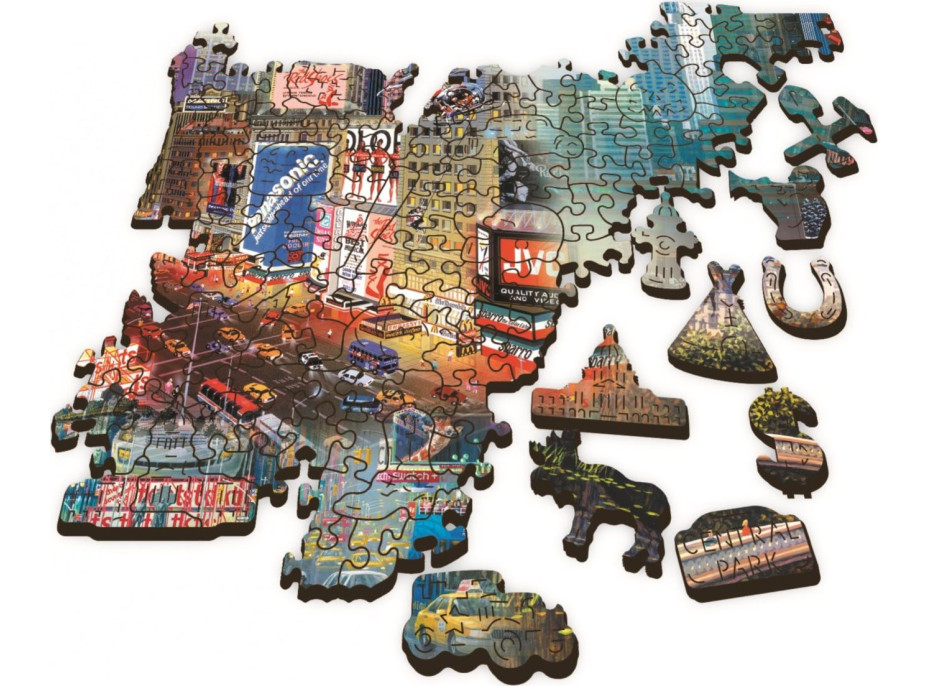 TREFL Wood Craft Origin puzzle Koláž New York 1000 dílků