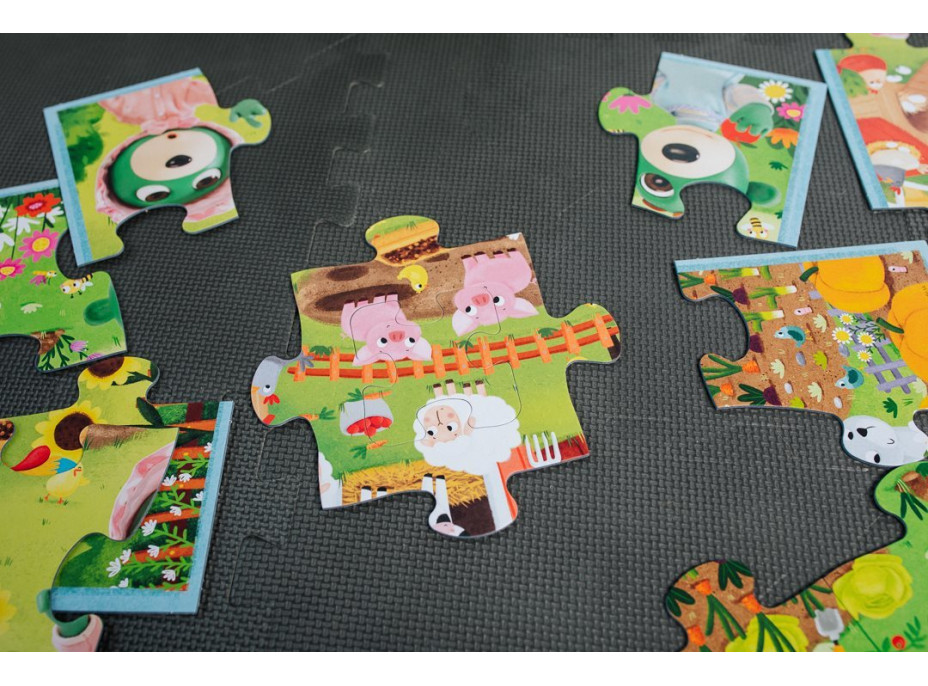 Oboustranné puzzle Treflíci na statku BABY MAXI 2x10 dílků