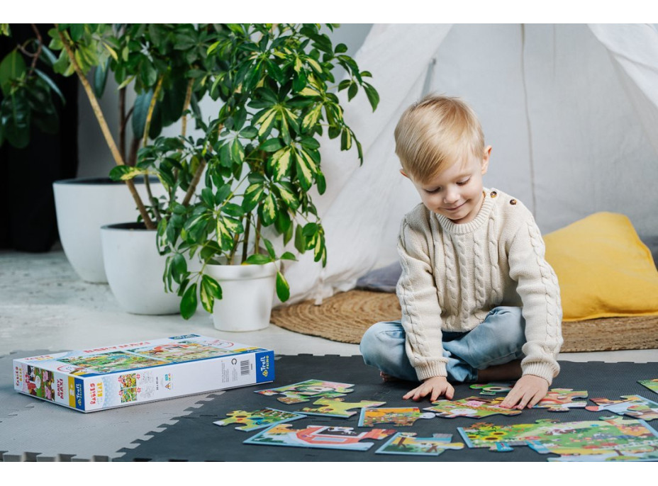 Oboustranné puzzle Treflíci na statku BABY MAXI 2x10 dílků