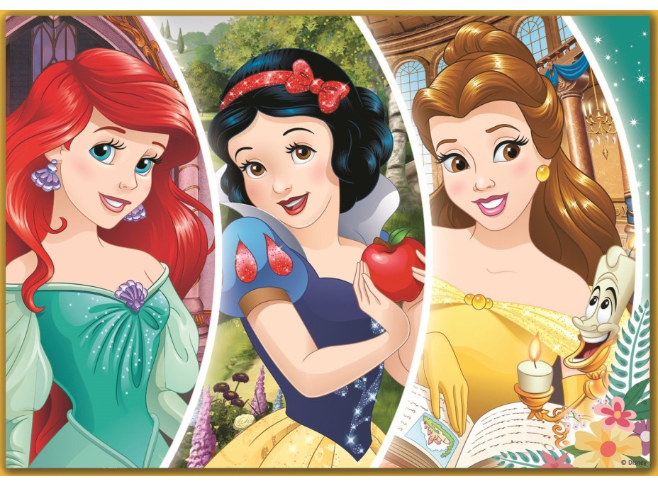 TREFL Puzzle Disney princezny: Šťastný den 4v1 (35,48,54,70 dílků)