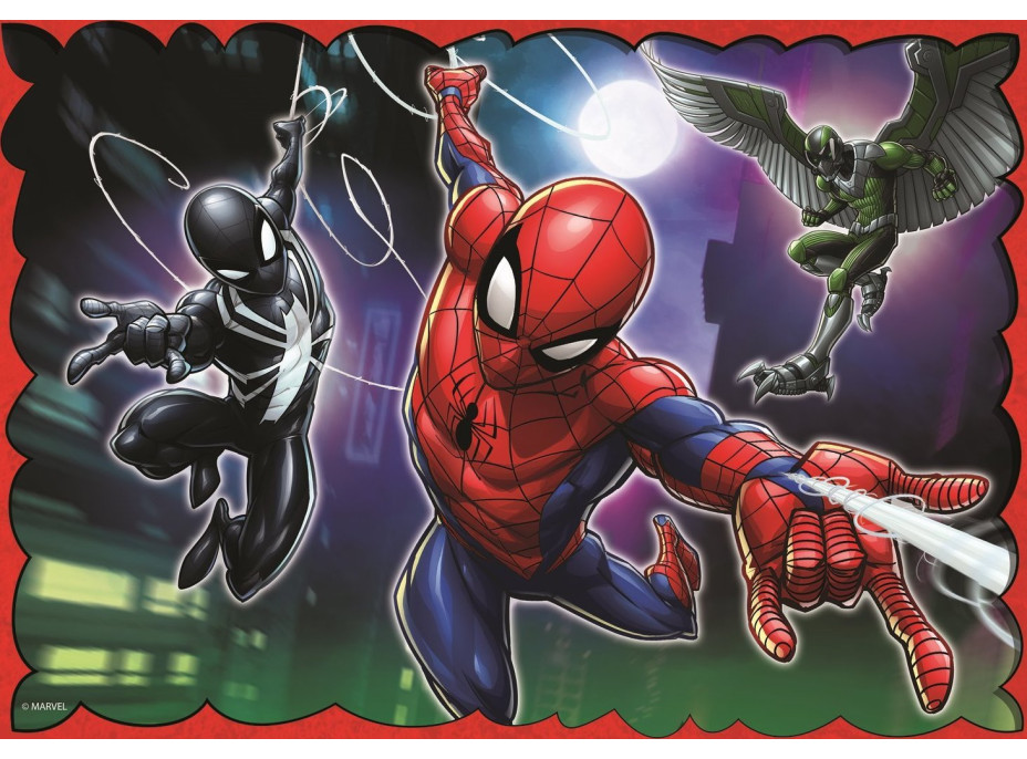 TREFL Puzzle Hrdinný Spiderman 4v1 (35,48,54,70 dílků)