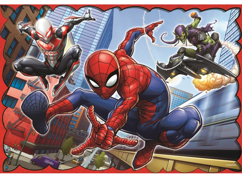 TREFL Puzzle Hrdinný Spiderman 4v1 (35,48,54,70 dílků)