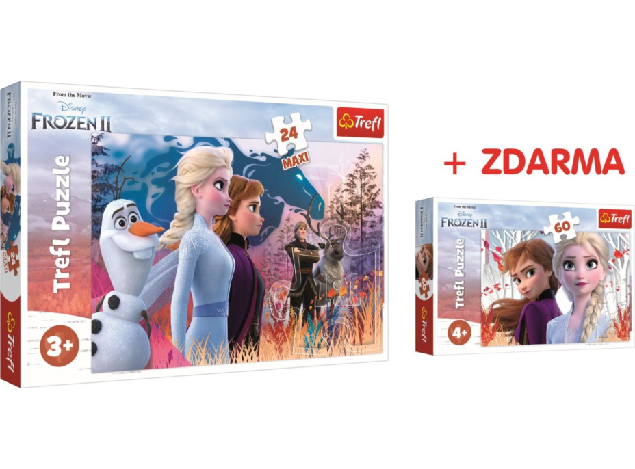 TREFL Puzzle Ledové království 2 MAXI 24 dílků + Ledové království 60 dílků Zdarma