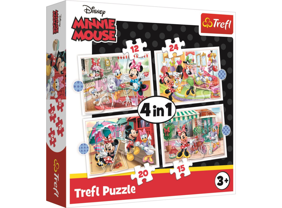 TREFL Puzzle Minnie s přáteli 4v1 (12,15,20,24 dílků)