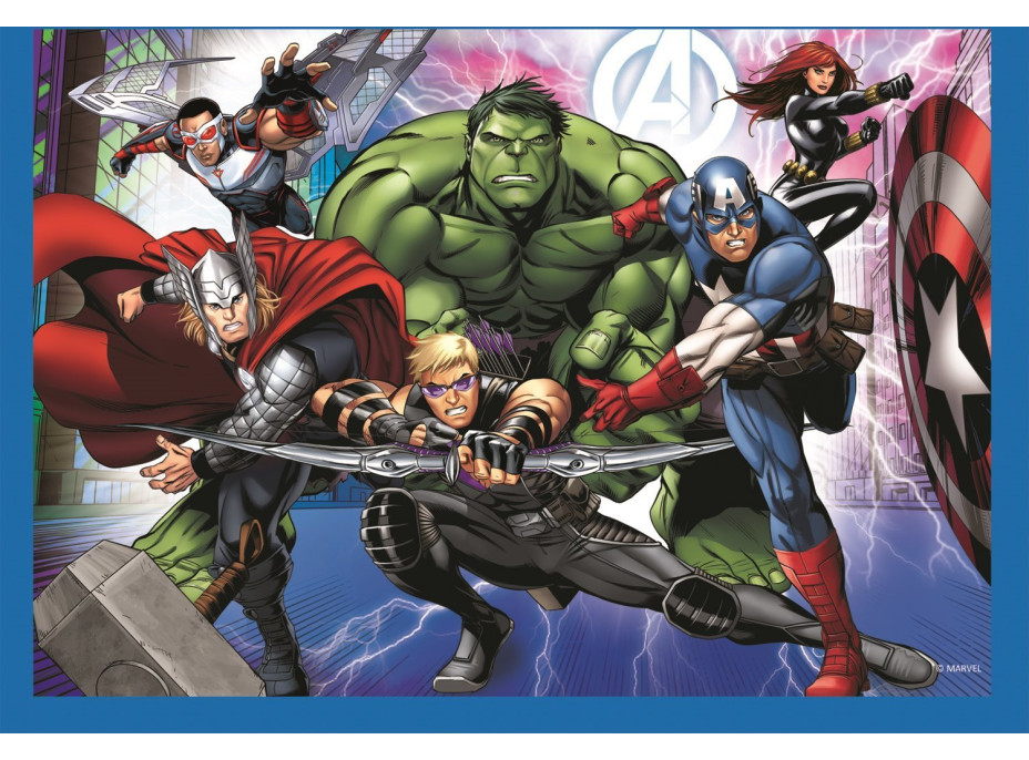 TREFL Puzzle Stateční Avengers 4v1 (35,48,54,70 dílků)