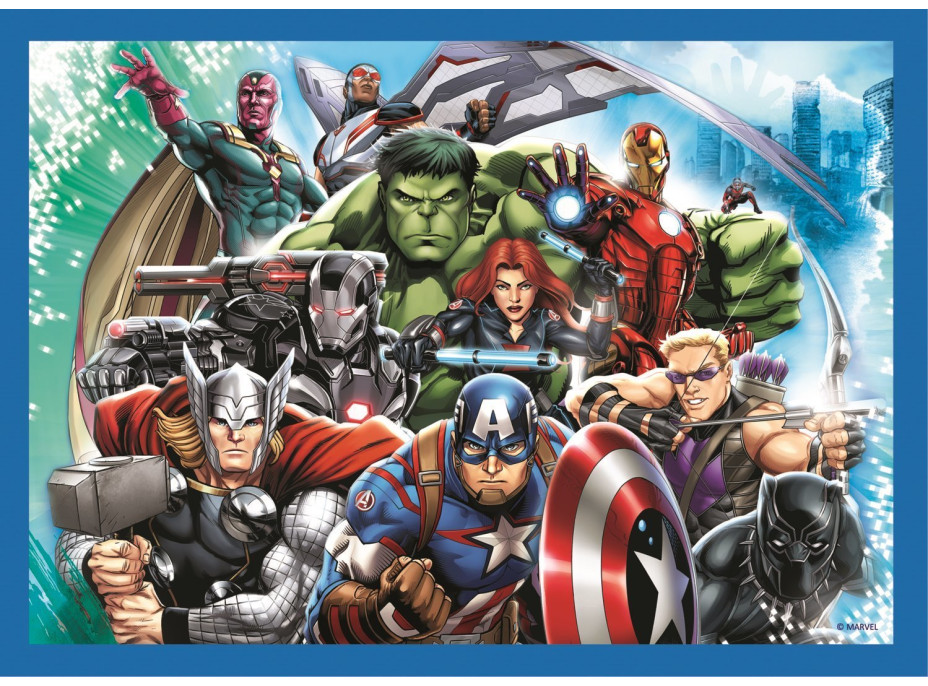 TREFL Puzzle Stateční Avengers 4v1 (35,48,54,70 dílků)