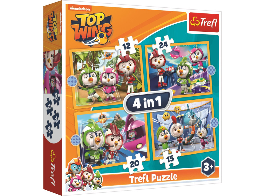 TREFL Puzzle Top Wing: Akademie 4v1 (12,15,20,24 dílků)