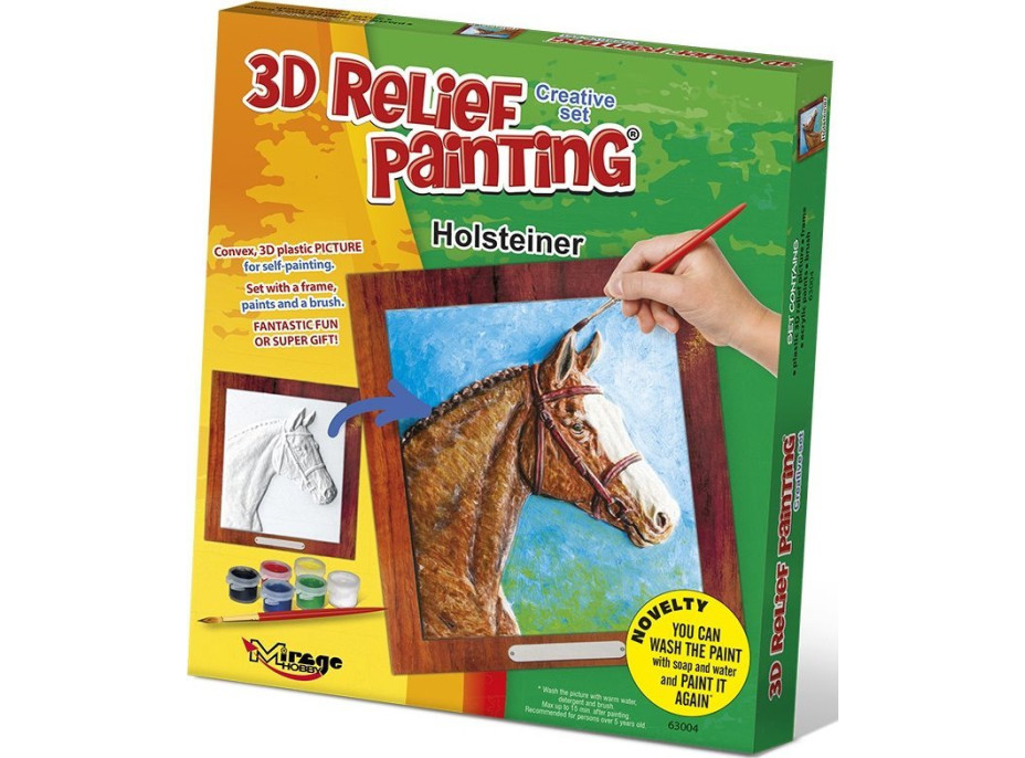 MIRAGE HOBBY Kreativní sada 3D malování Relief Painting: Holštýnský kůň