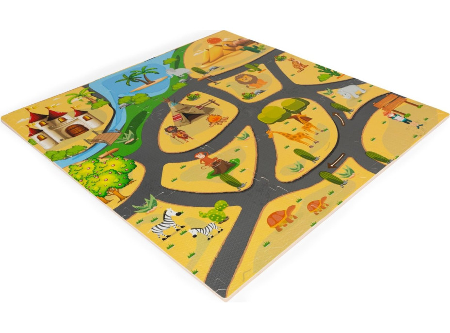 ECOTOYS Pěnové puzzle Safari s okraji