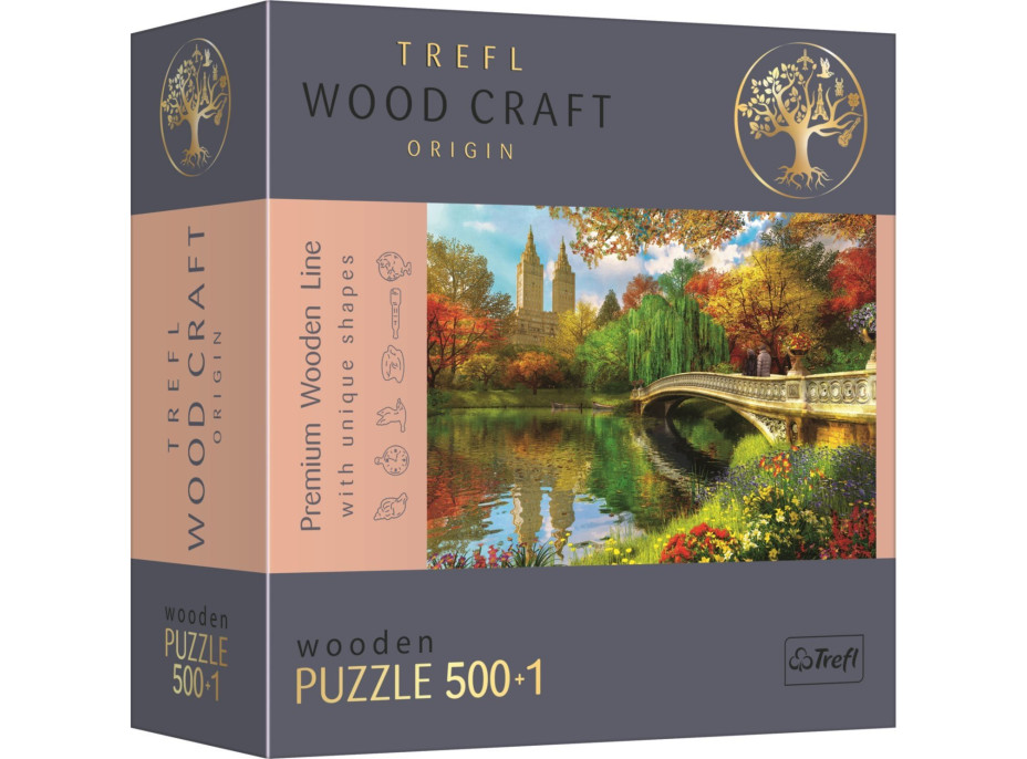 TREFL Wood Craft Origin puzzle Central Park, Manhattan, New York 501 dílků