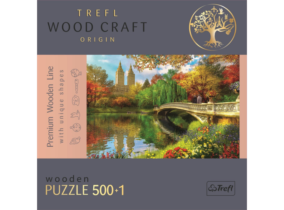 TREFL Wood Craft Origin puzzle Central Park, Manhattan, New York 501 dílků