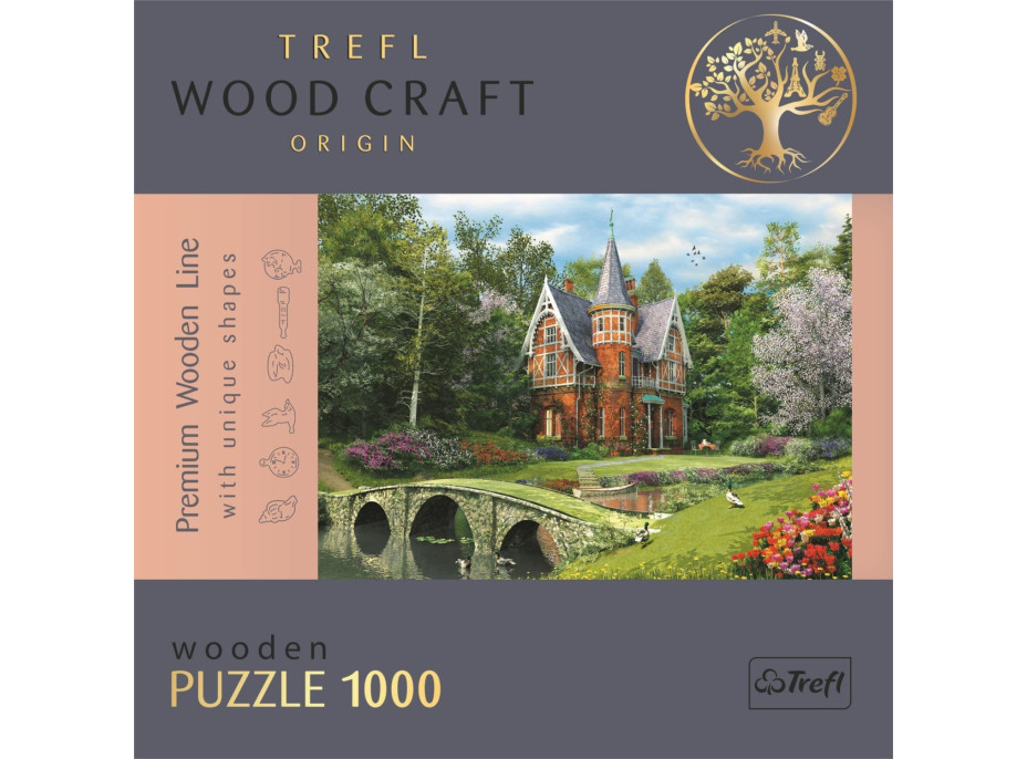 TREFL Wood Craft Origin puzzle Viktoriánský dům 1000 dílků