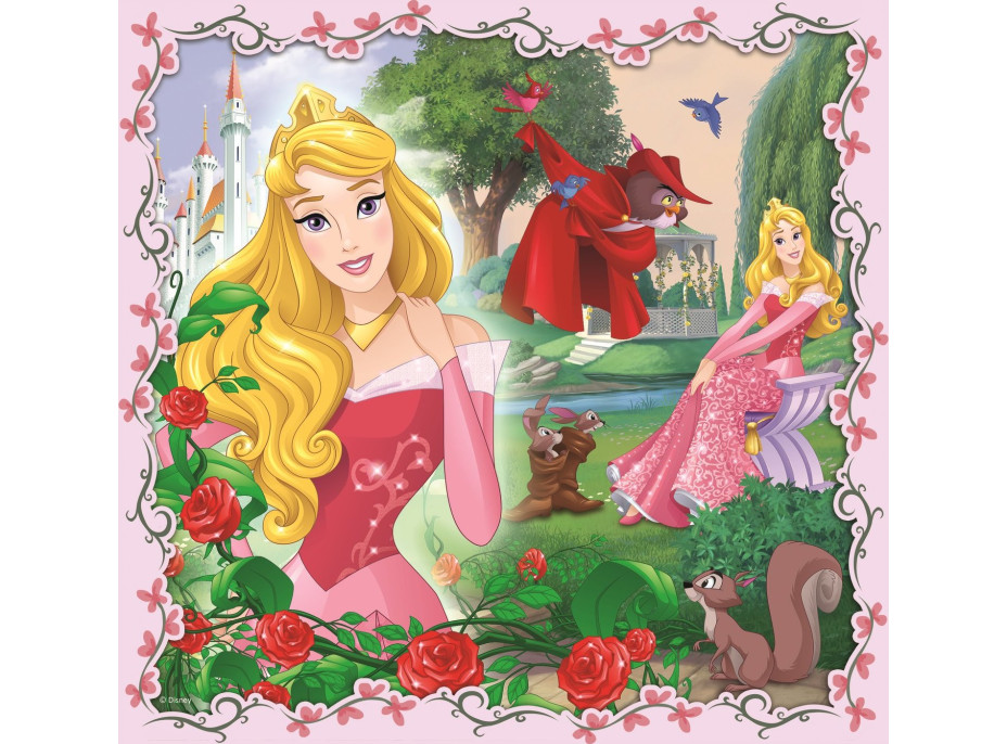 TREFL Puzzle Disney princezny s přáteli 3v1 (20,36,50 dílků)