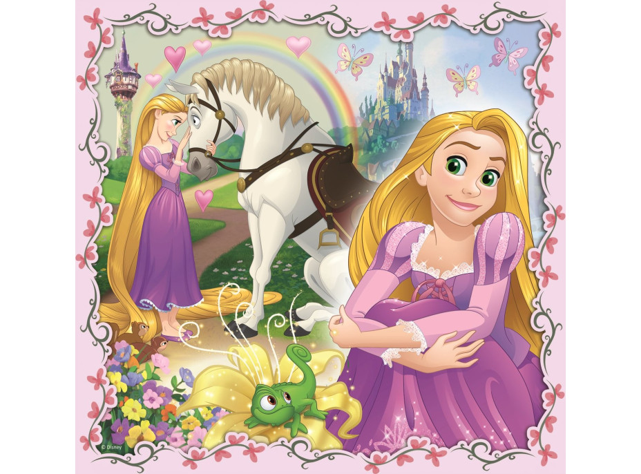 TREFL Puzzle Disney princezny s přáteli 3v1 (20,36,50 dílků)